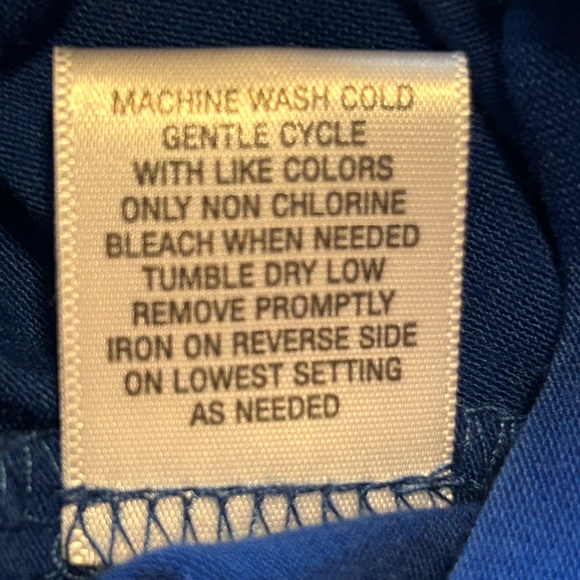 Studio Works Royal Blue Blouse with decorative down the front & sleeves. Large. - Picture 9 of 12